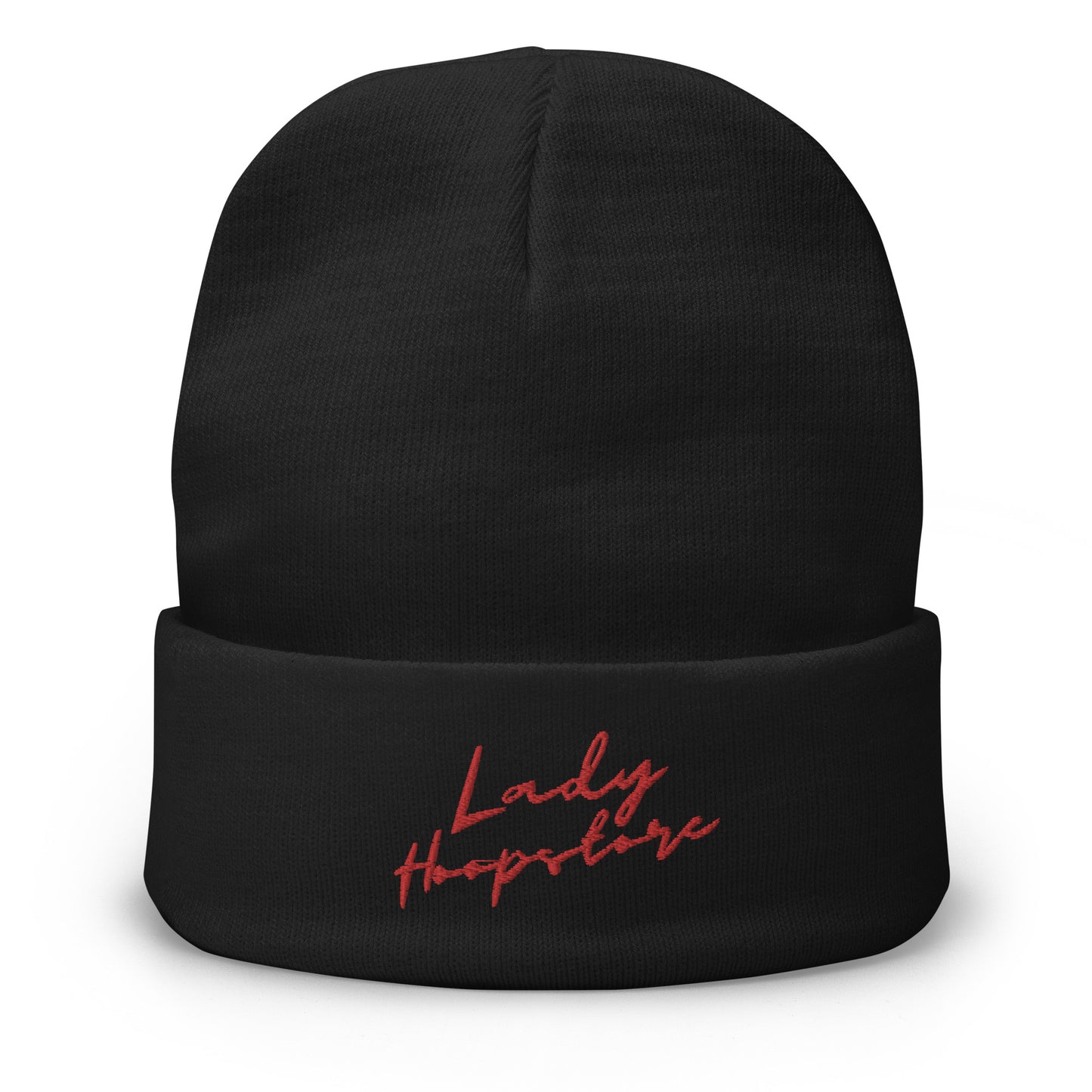 Lady Hoopstore Cursive Embroidered Beanie V4