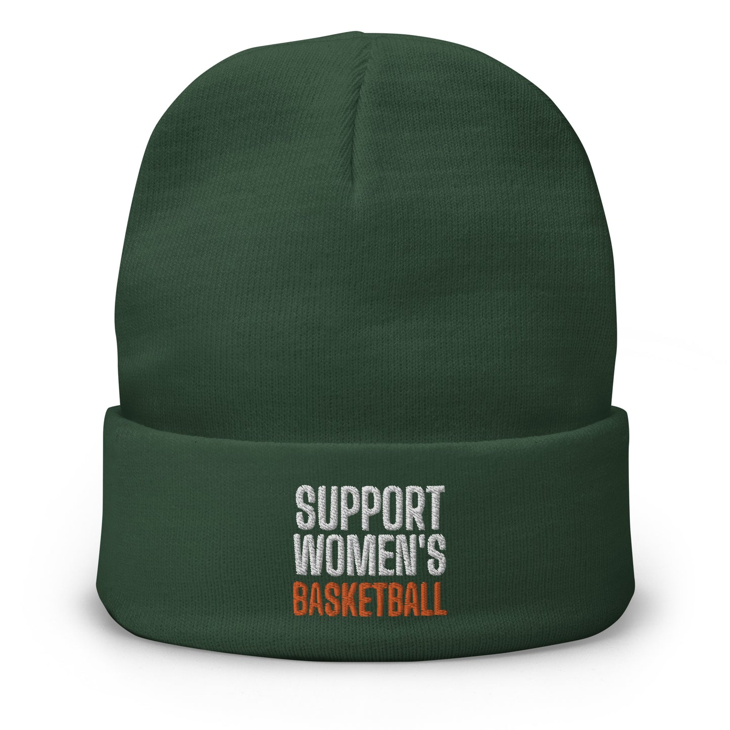 SUPPORT WOMEN'S BASKETBALL Embroidered Beanie V1