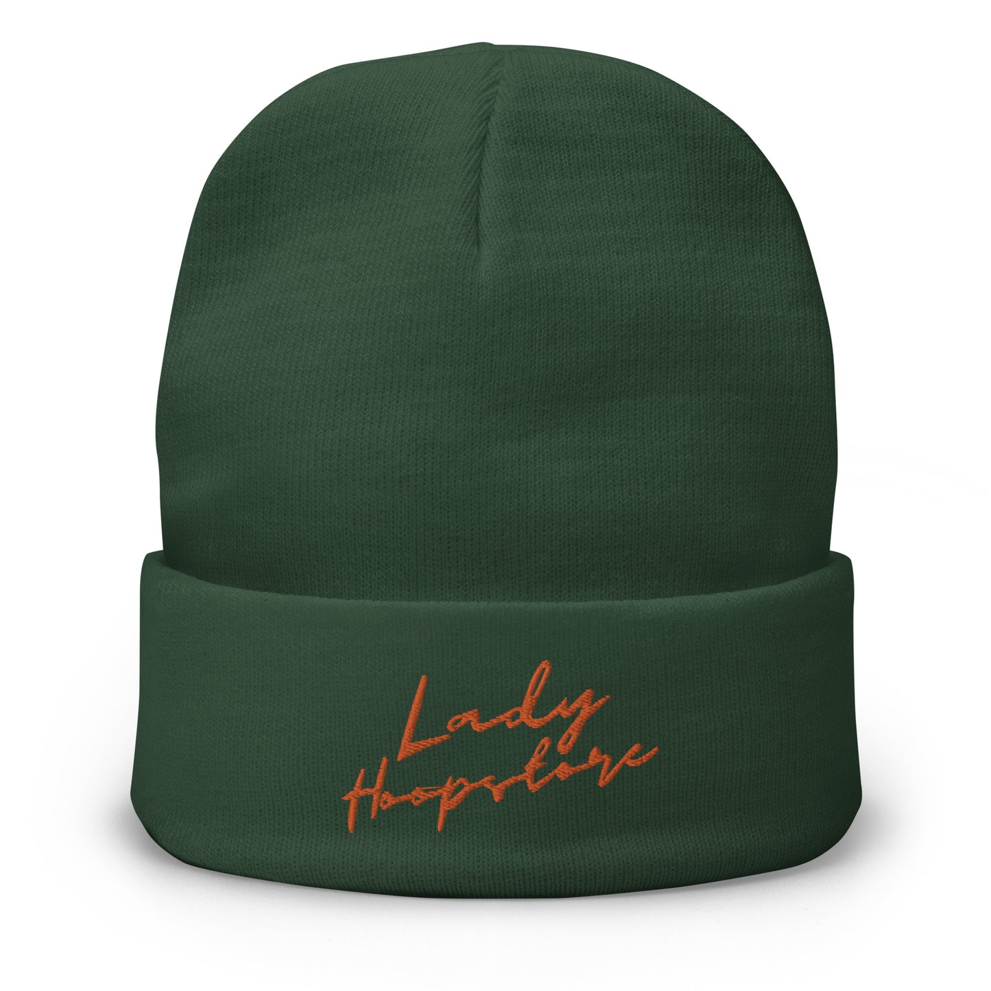 Lady Hoopstore Cursive Embroidered Beanie V1