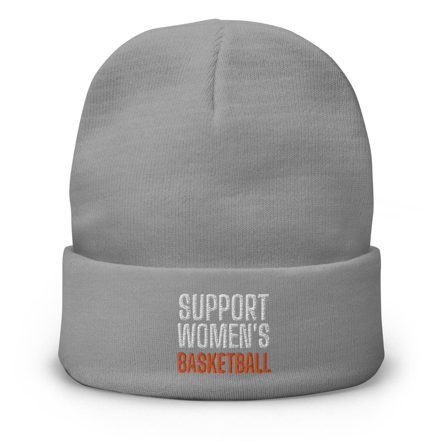 SUPPORT WOMEN'S BASKETBALL Embroidered Beanie V1