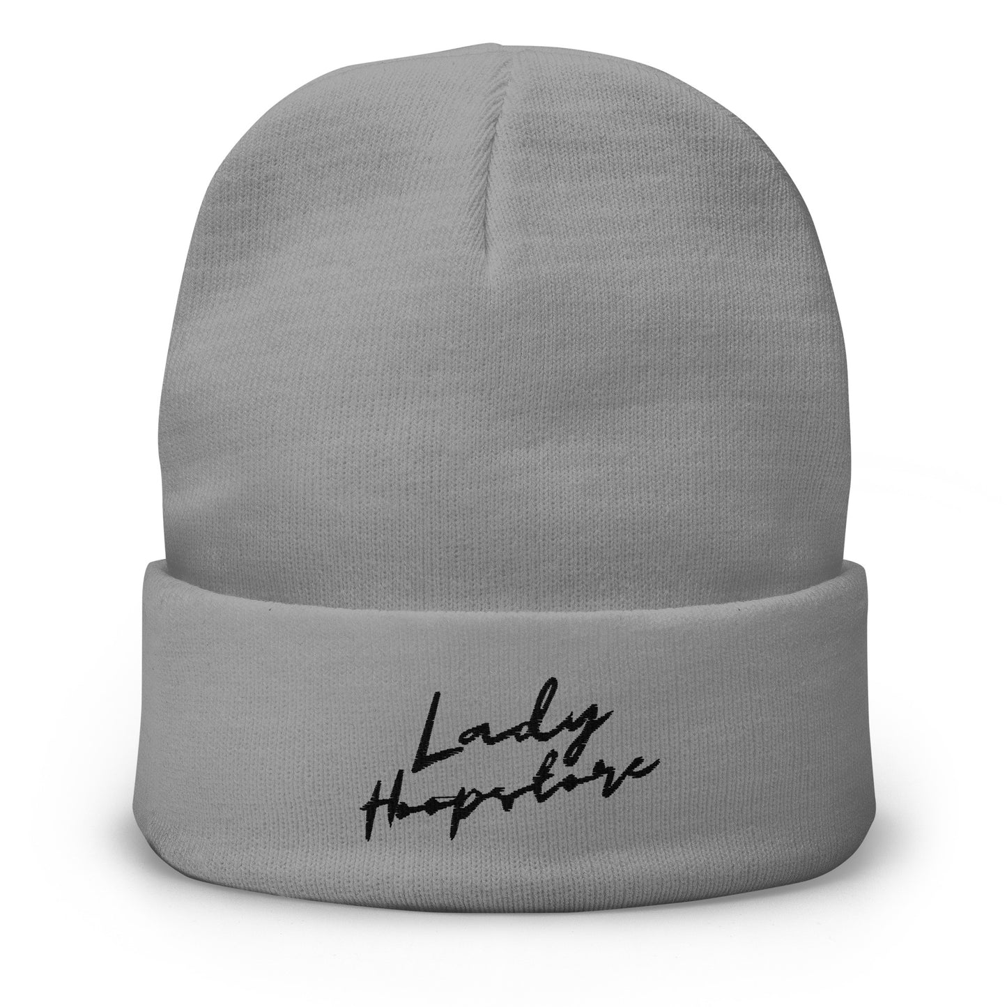 Lady Hoopstore Cursive Embroidered Beanie V2