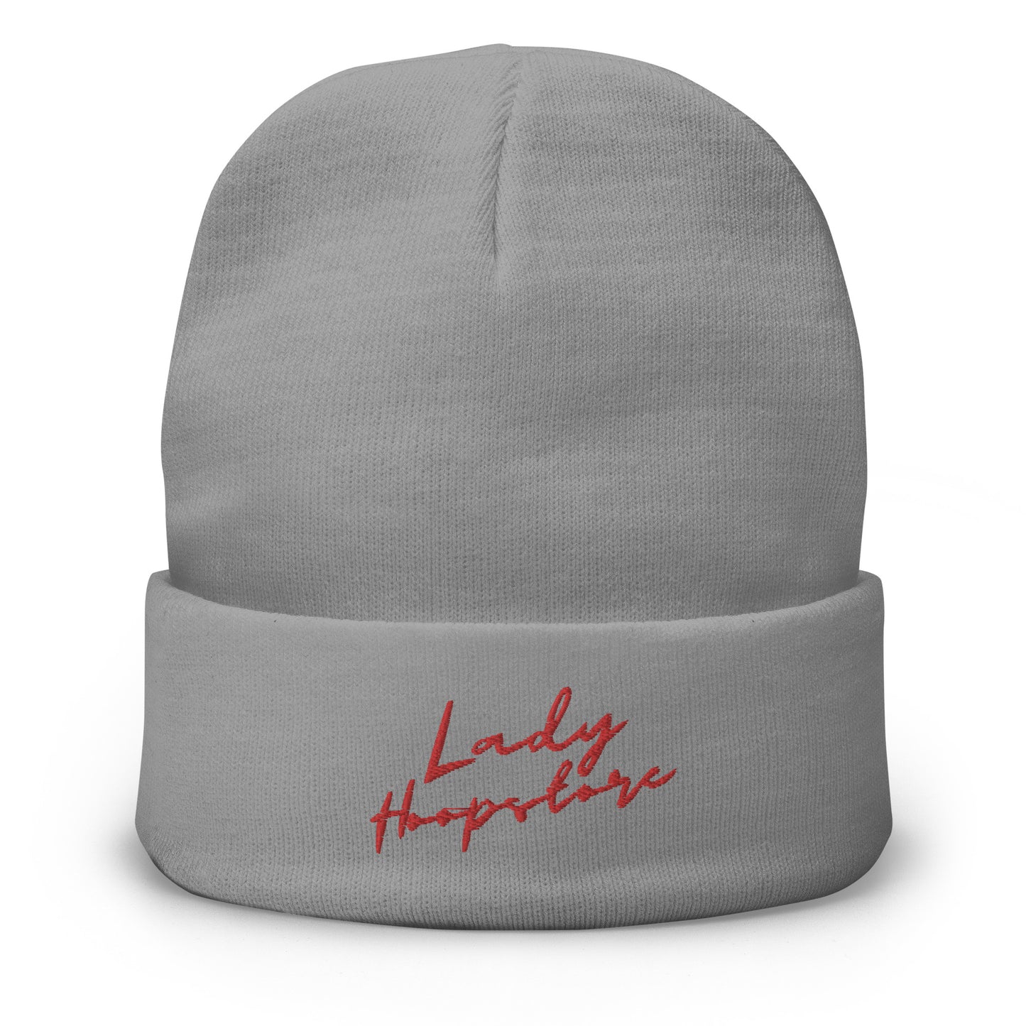 Lady Hoopstore Cursive Embroidered Beanie V4