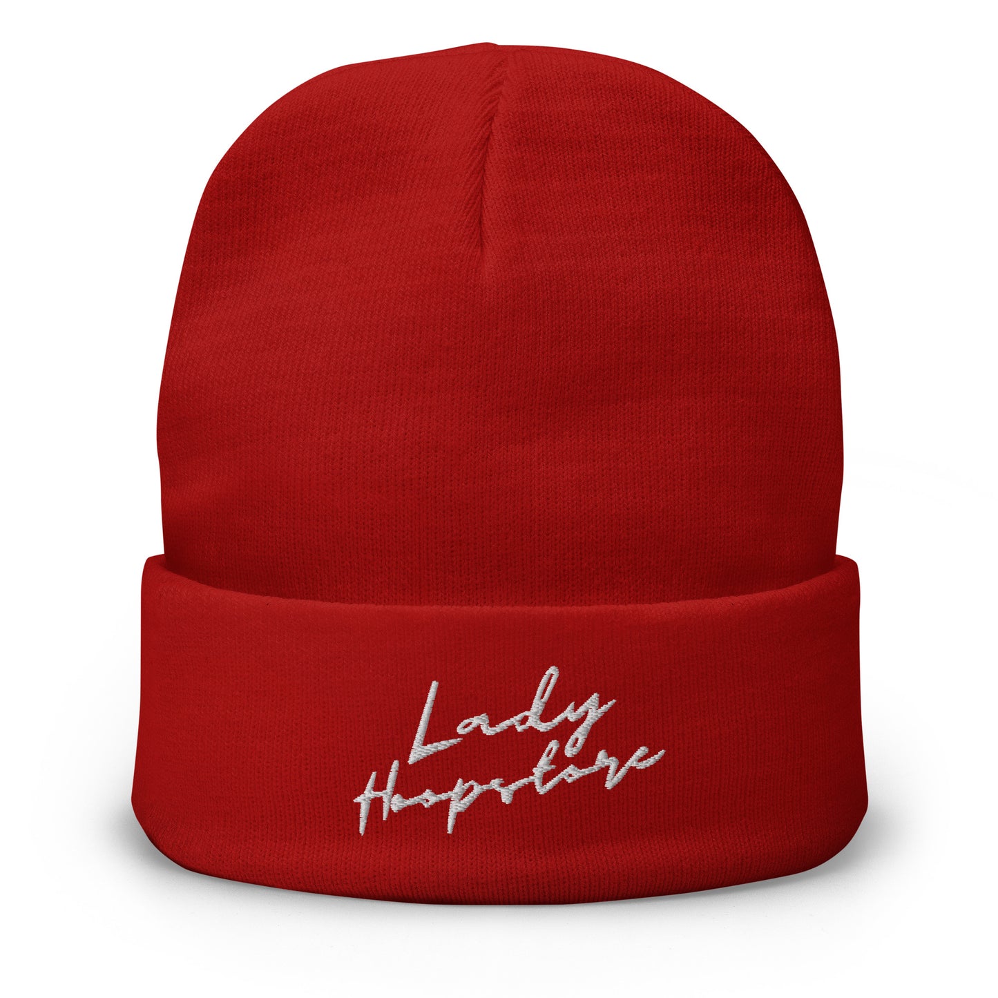 Lady Hoopstore Cursive Embroidered Beanie V3