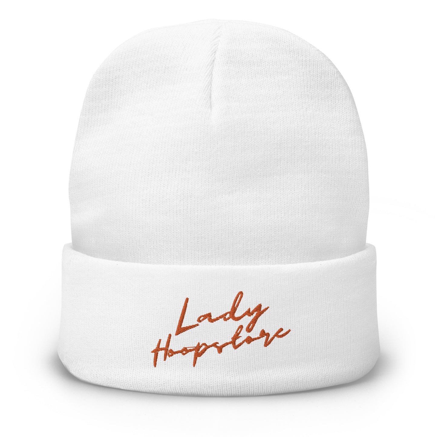 Lady Hoopstore Cursive Embroidered Beanie V1