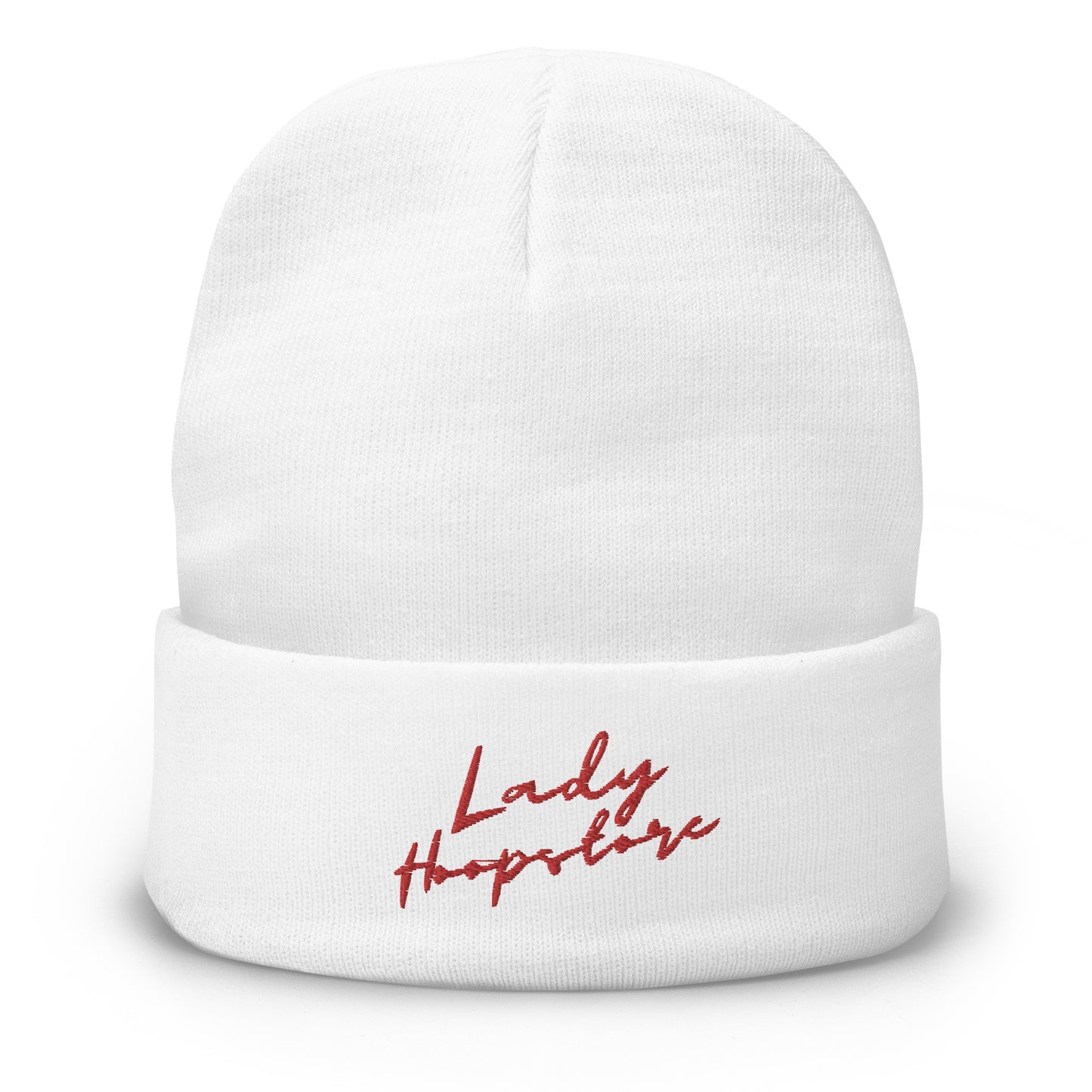 Lady Hoopstore Cursive Embroidered Beanie V4