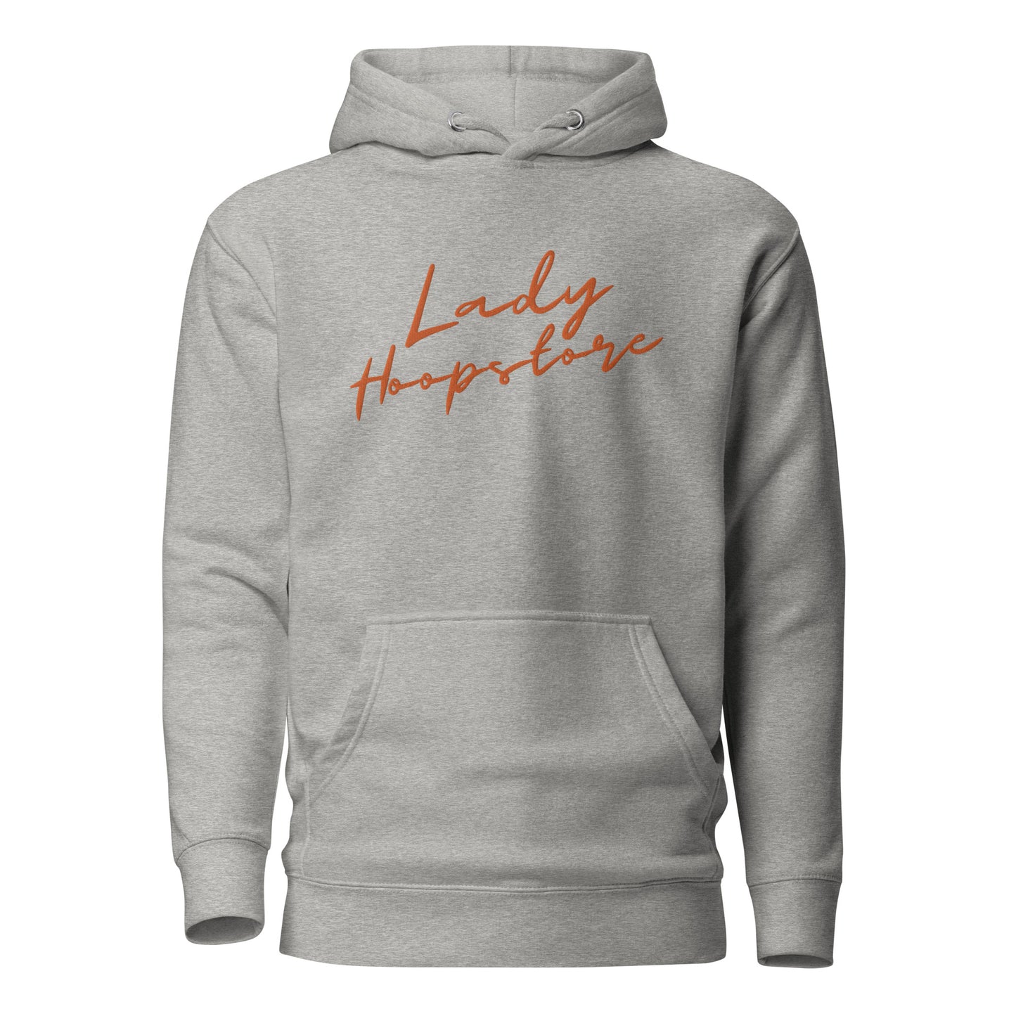 Lady Hoopstore Orange Cursive Embroidered Hoodie