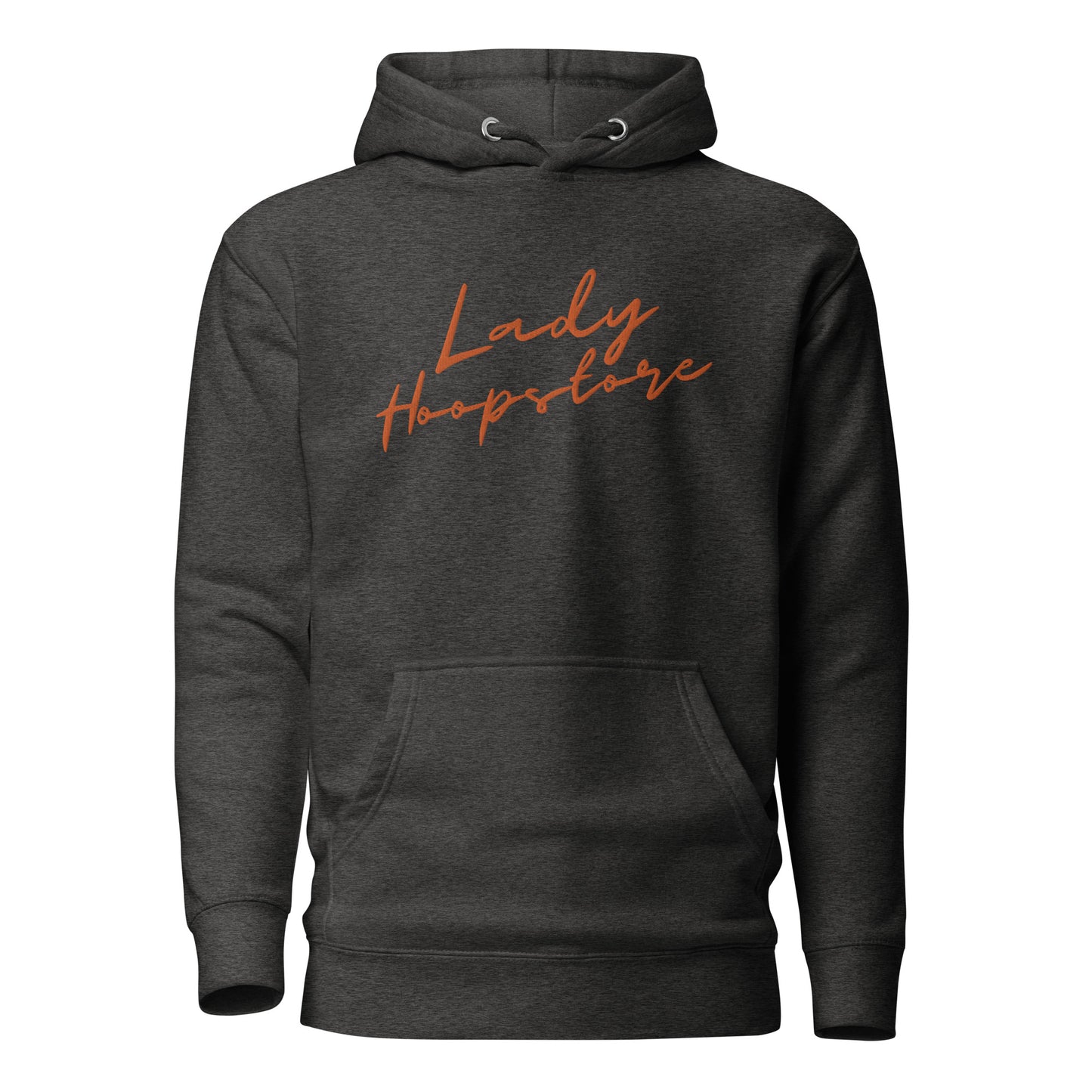 Lady Hoopstore Orange Cursive Embroidered Hoodie