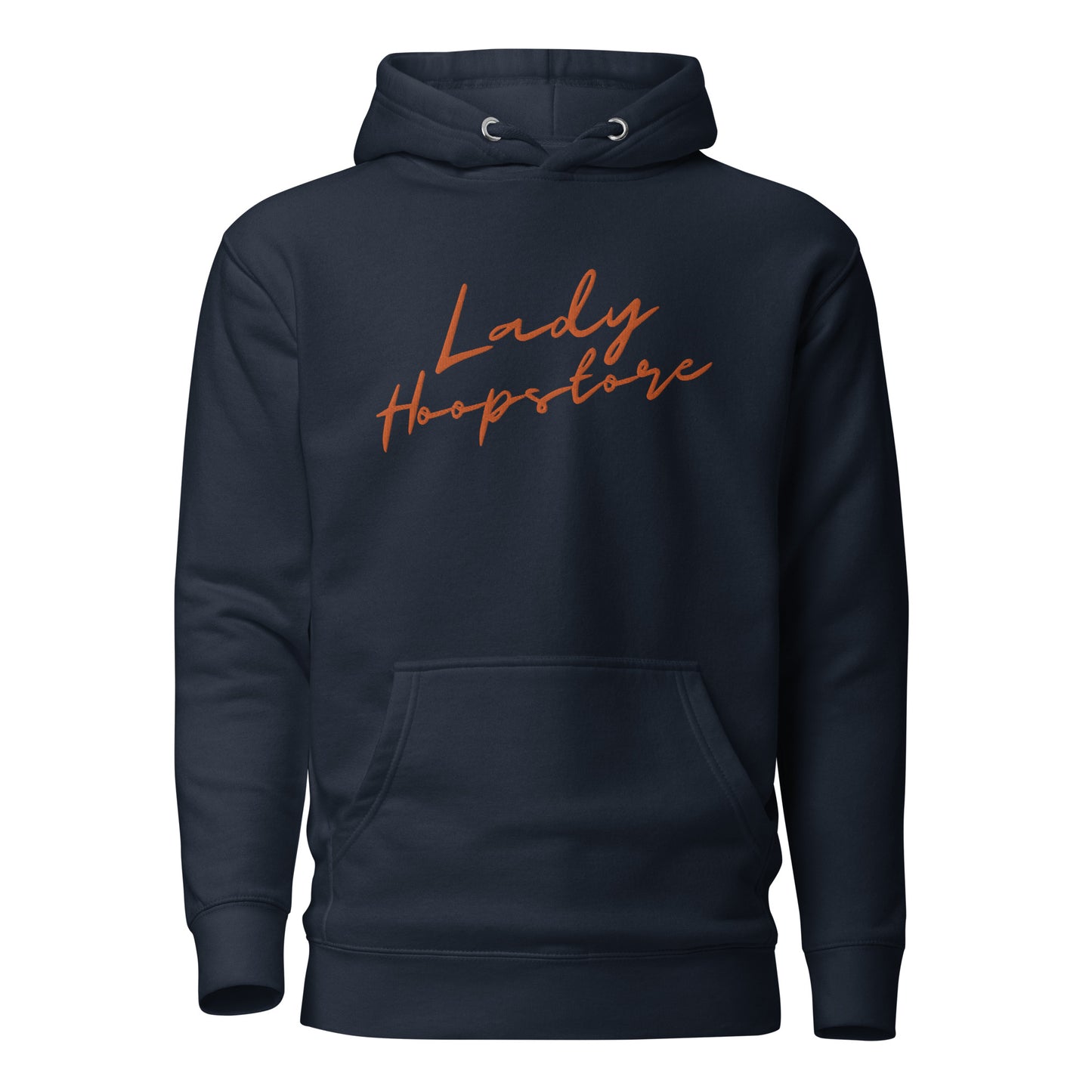 Lady Hoopstore Orange Cursive Embroidered Hoodie