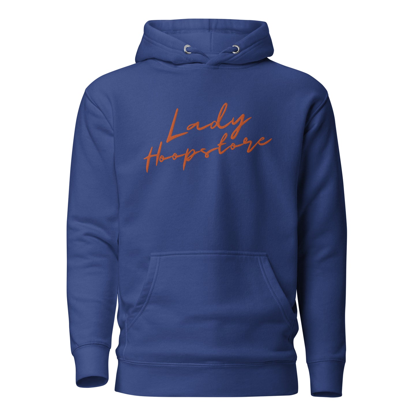 Lady Hoopstore Orange Cursive Embroidered Hoodie