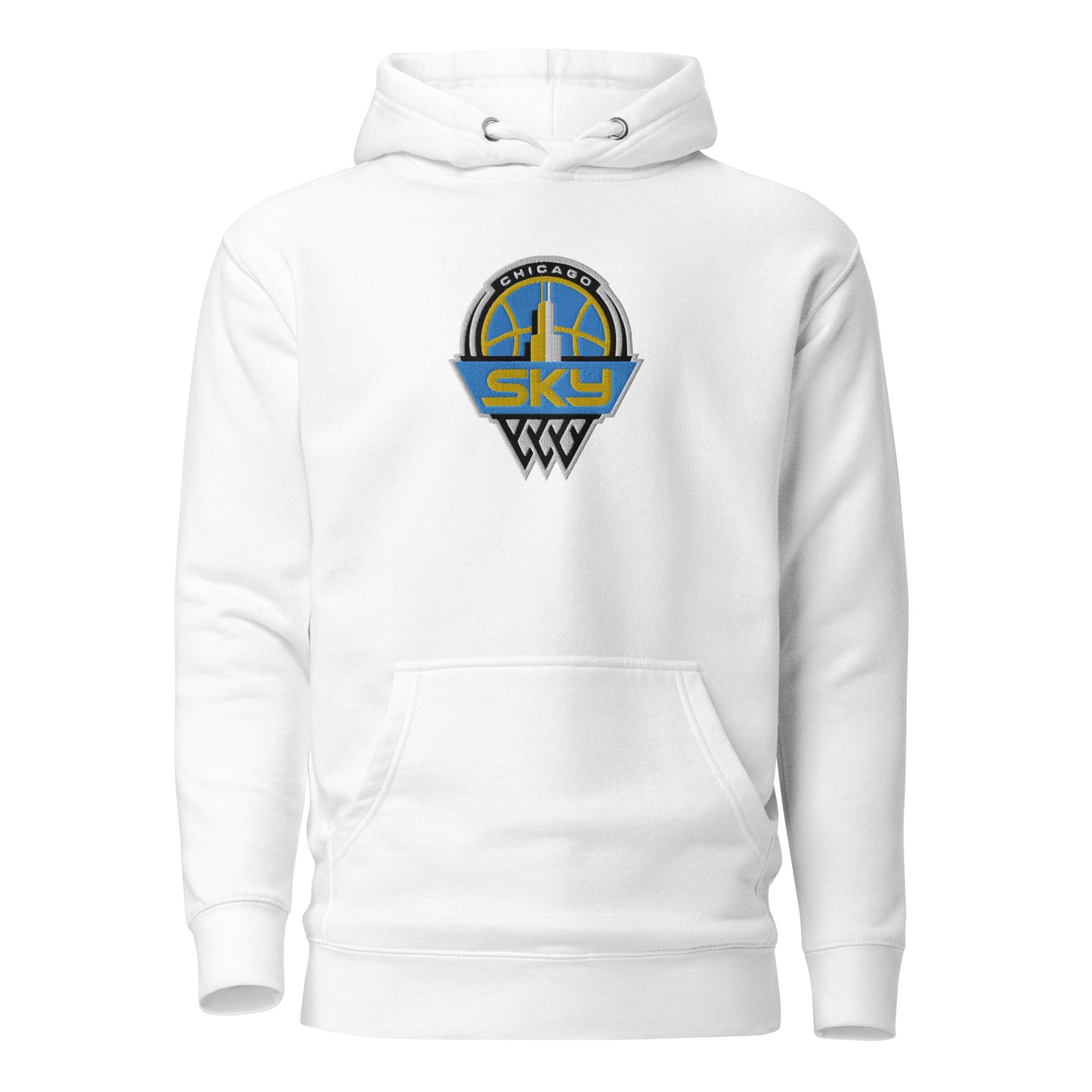 Retro Chicago Sky Embroidered Hoodie V2