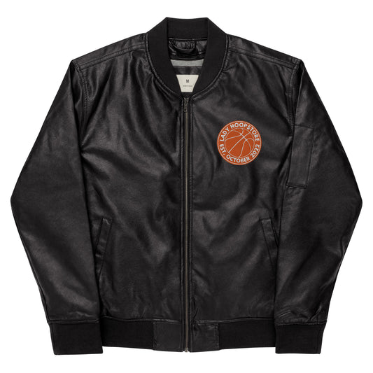 LHS Seal Leather Bomber Jacket