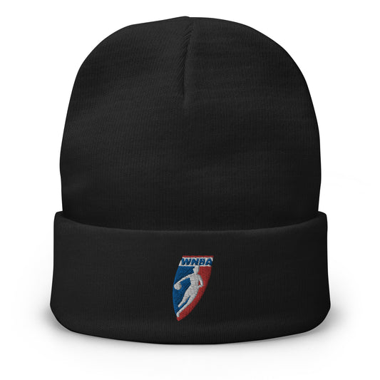 Retro WNBA Logo Embroidered Beanie V1