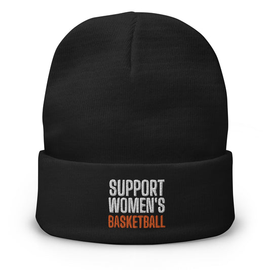 SUPPORT WOMEN'S BASKETBALL Embroidered Beanie V1
