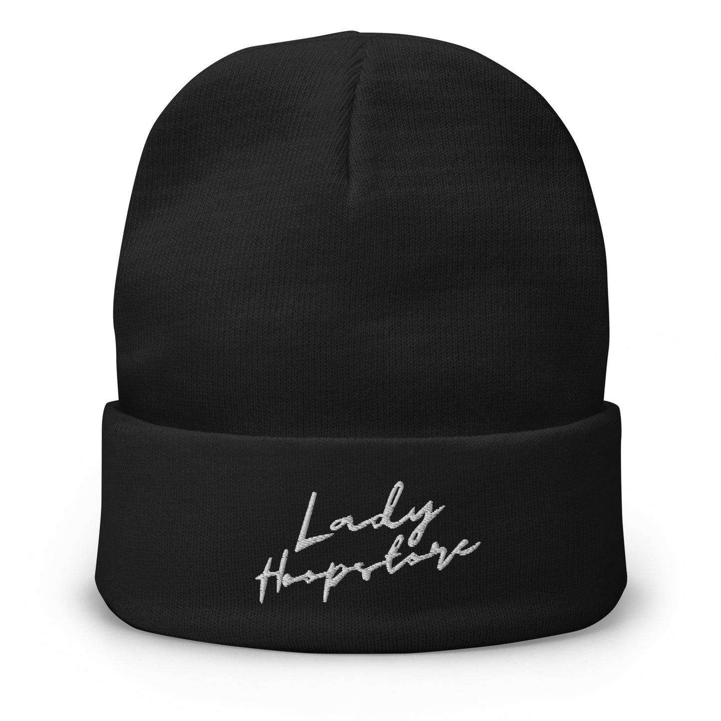 Lady Hoopstore Cursive Embroidered Beanie V3