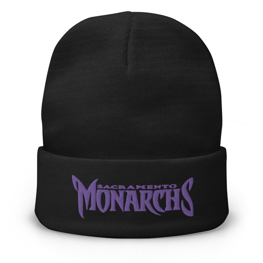 Retro Sacramento Monarchs Embroidered Beanie