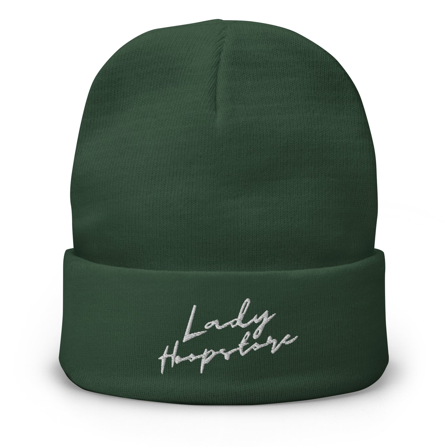 Lady Hoopstore Cursive Embroidered Beanie V3