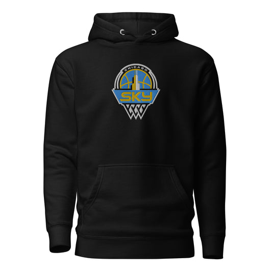 Retro Chicago Sky Embroidered Hoodie V2
