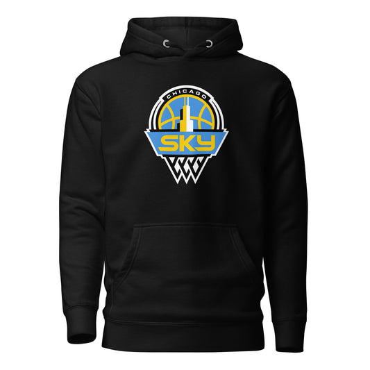 Retro Chicago Sky Print Hoodie V2