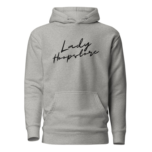 Lady Hoopstore Black Cursive Embroidered Hoodie