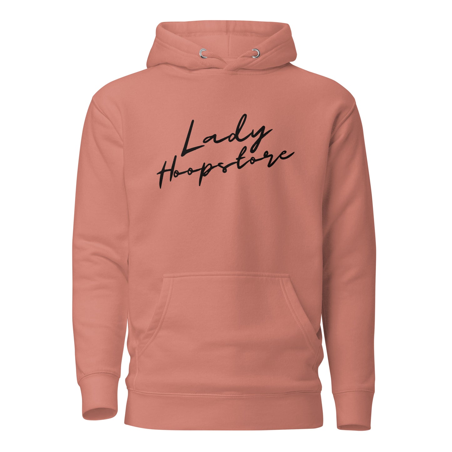 Lady Hoopstore Black Cursive Embroidered Hoodie