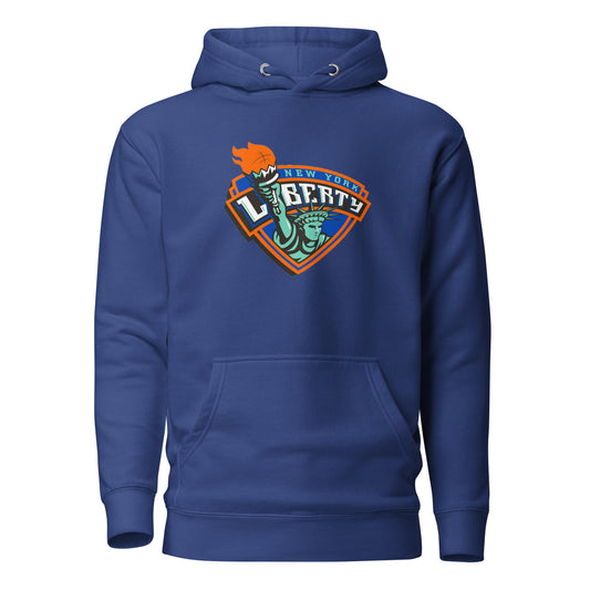 Retro New York Liberty Print Hoodie