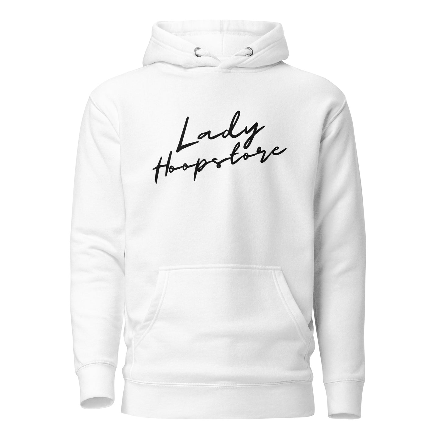 Lady Hoopstore Black Cursive Embroidered Hoodie